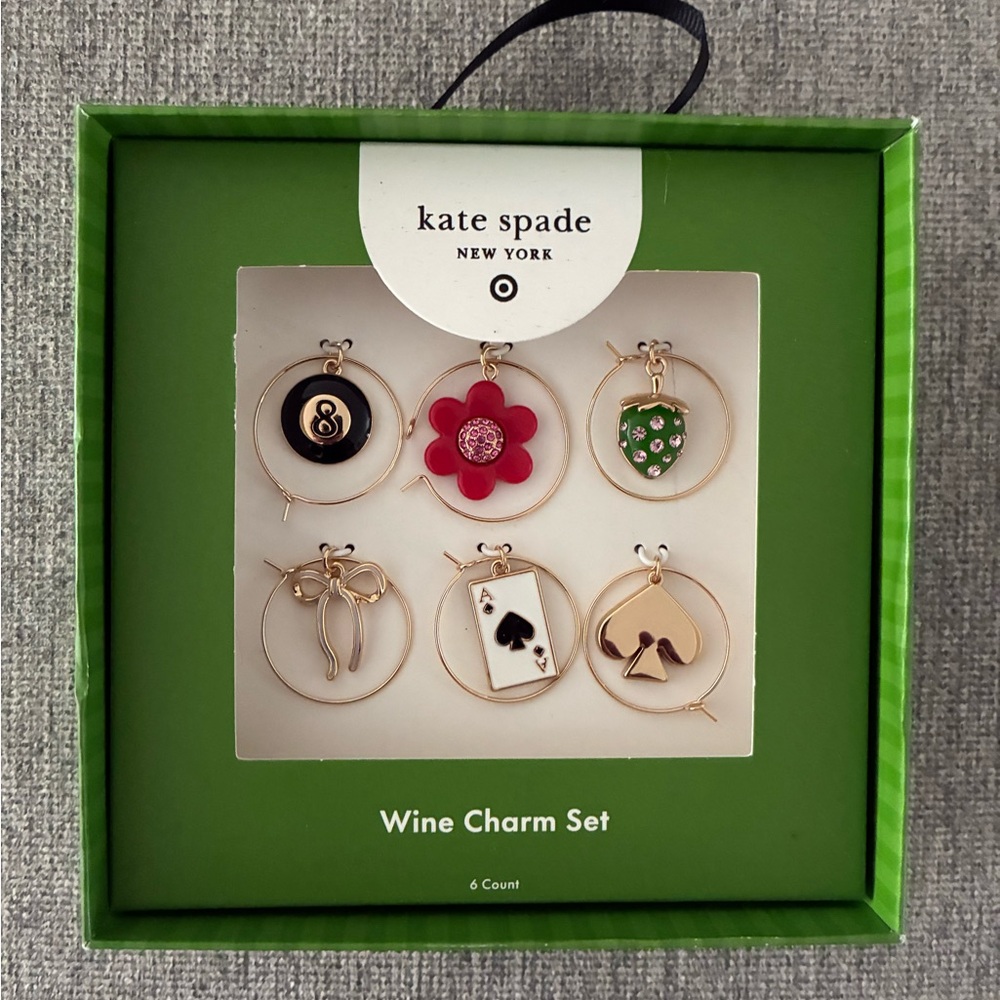 NEW Kate Spade Wine Charm Set